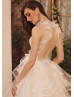 Sexy V Neck Beaded Lace Tulle Ruffled Wedding Dress Sexy V Neck Beaded Lace Tulle Ruffled Wedding Dress